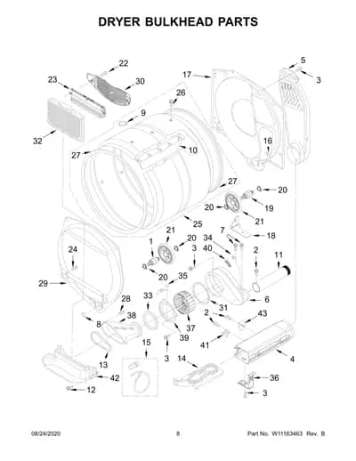 DRYER BULKHEAD PARTS