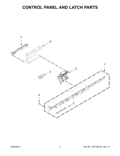 CONTROL PANEL AND LATCH PARTS