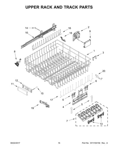 UPPER RACK AND TRACK PARTS