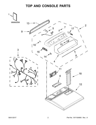 TOP AND CONSOLE PARTS