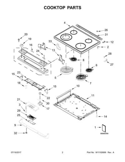 COOKTOP PARTS