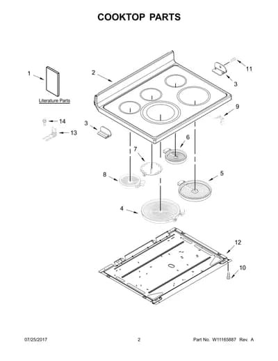 COOKTOP PARTS