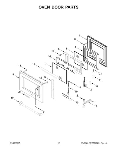 OVEN DOOR PARTS