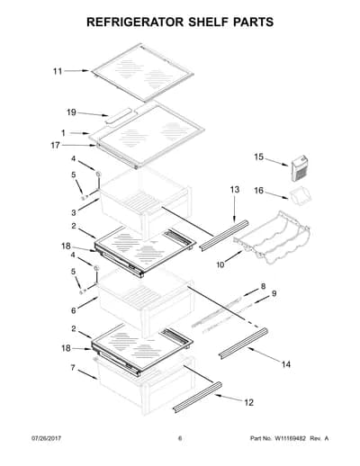 REFRIGERATOR SHELF PARTS