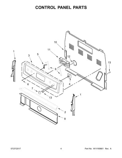 CONTROL PANEL PARTS
