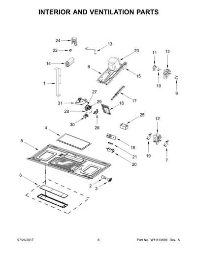 INTERIOR AND VENTILATION PARTS