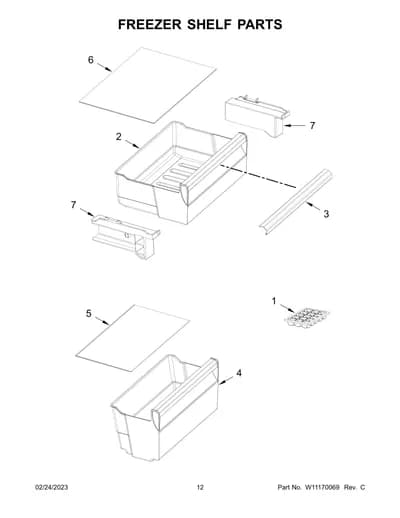 FREEZER SHELF PARTS