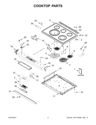 COOKTOP PARTS