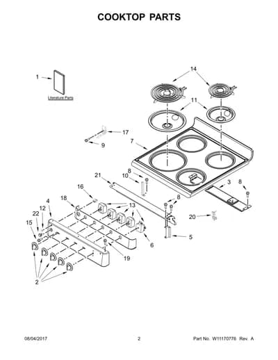 COOKTOP PARTS