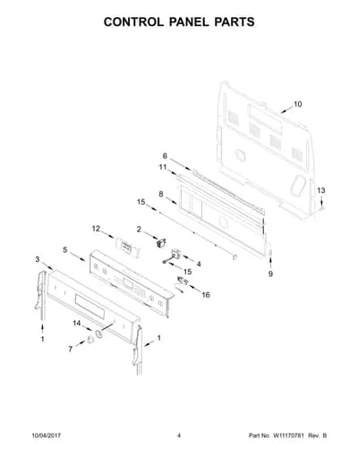 CONTROL PANEL PARTS