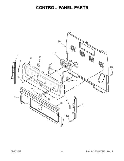 CONTROL PANEL PARTS