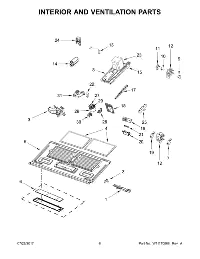 INTERIOR AND VENTILATION PARTS