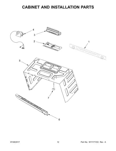 CABINET AND INSTALLATION PARTS