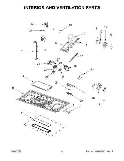 INTERIOR AND VENTILATION PARTS