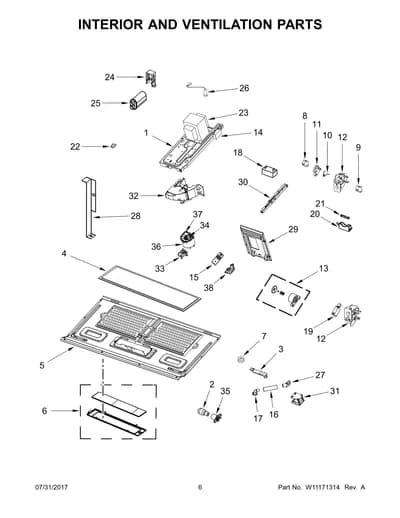 INTERIOR AND VENTILATION PARTS