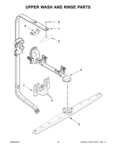 UPPER WASH AND RINSE PARTS
