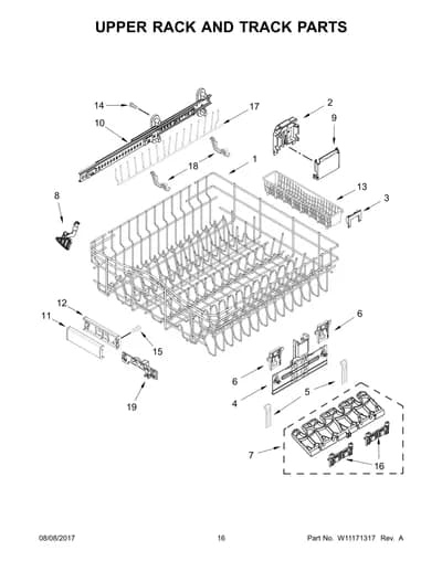 UPPER RACK AND TRACK PARTS