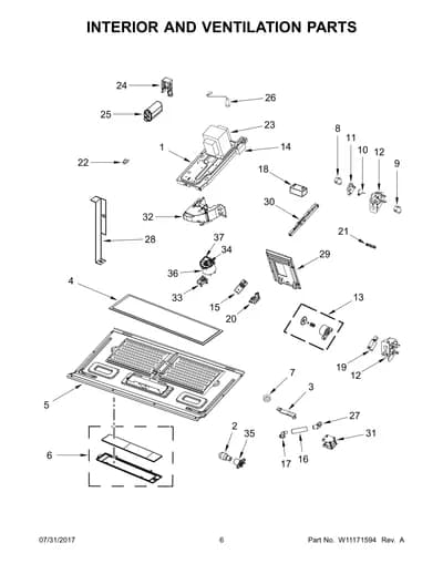INTERIOR AND VENTILATION PARTS