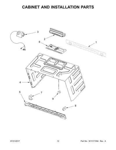 CABINET AND INSTALLATION PARTS