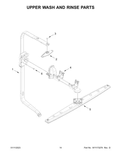 UPPER WASH AND RINSE PARTS