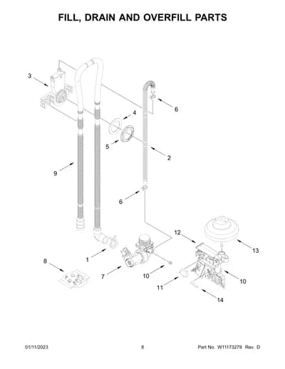 FILL, DRAIN AND OVERFILL PARTS