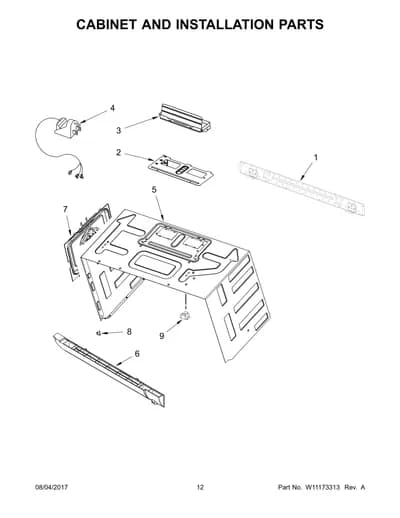 CABINET AND INSTALLATION PARTS