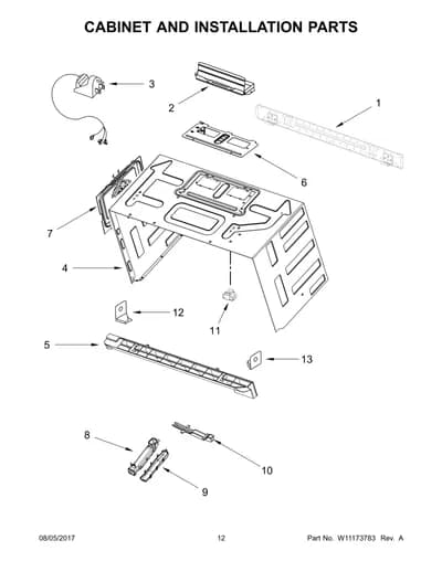CABINET AND INSTALLATION PARTS
