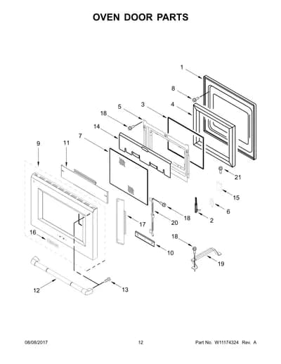 OVEN DOOR PARTS