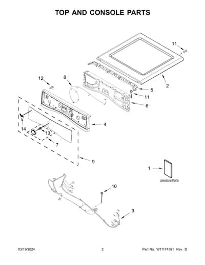 TOP AND CONSOLE PARTS