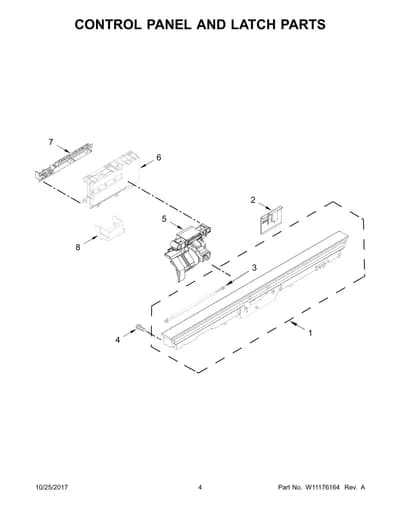 CONTROL PANEL AND LATCH PARTS