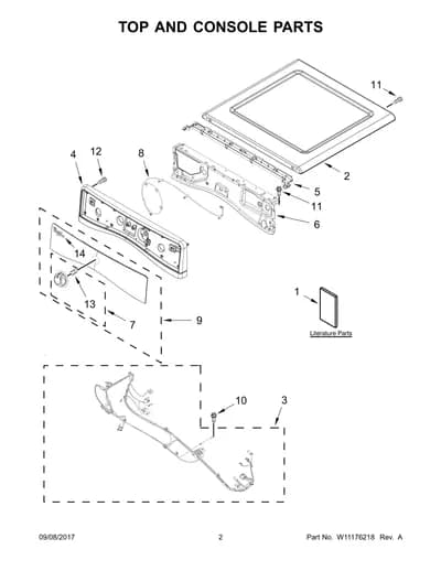 TOP AND CONSOLE PARTS
