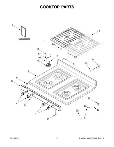 COOKTOP PARTS