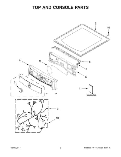 TOP AND CONSOLE PARTS