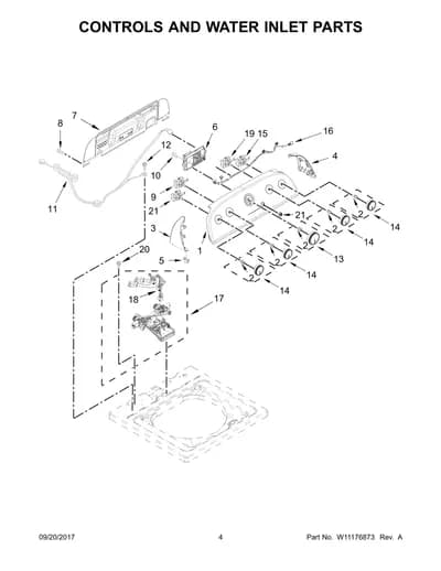 CONTROLS AND WATER INLET PARTS
