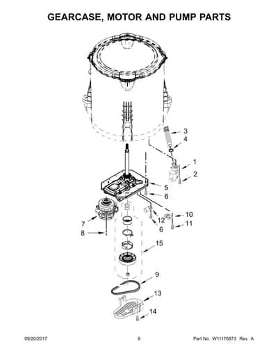 GEARCASE, MOTOR AND PUMP PARTS