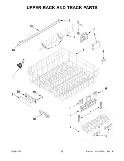 UPPER RACK AND TRACK PARTS