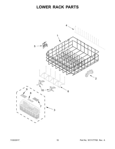 LOWER RACK PARTS