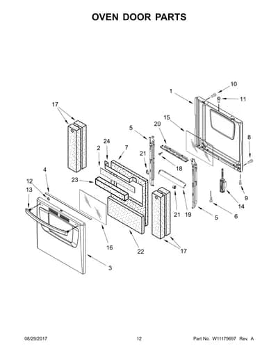 OVEN DOOR PARTS
