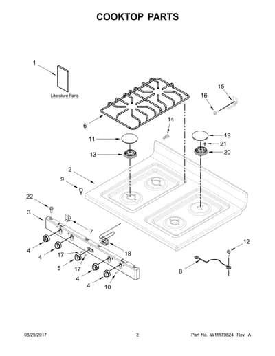 COOKTOP PARTS