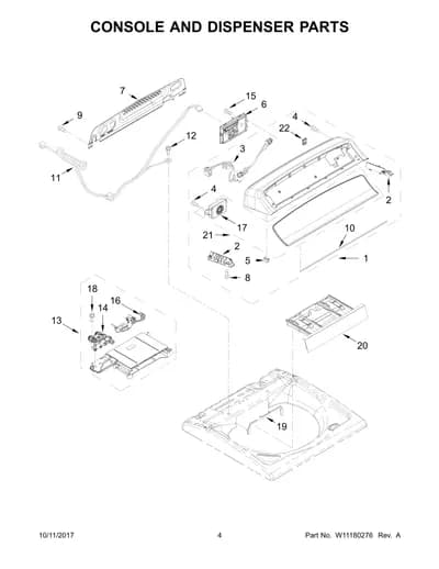 CONSOLE AND DISPENSER PARTS