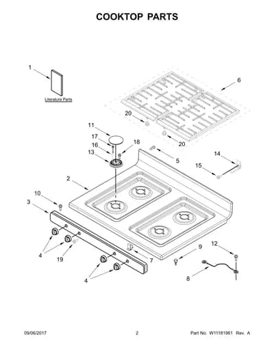 COOKTOP PARTS