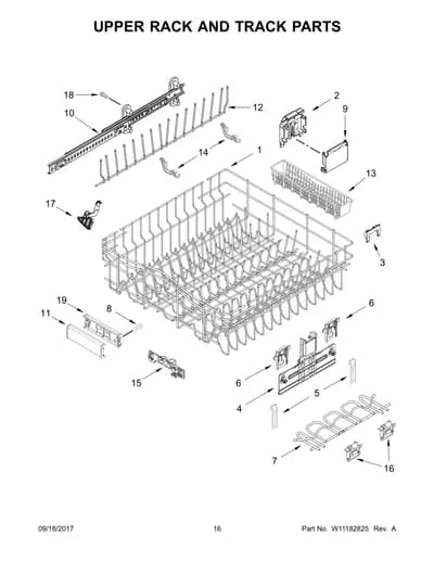 UPPER RACK AND TRACK PARTS
