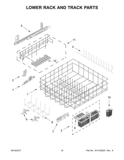 LOWER RACK AND TRACK PARTS
