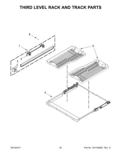 THIRD LEVEL RACK AND TRACK PARTS