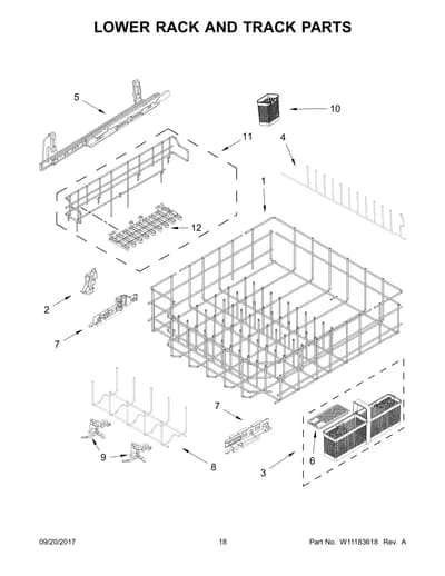LOWER RACK AND TRACK PARTS