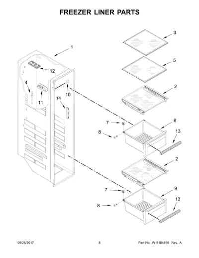 FREEZER LINER PARTS