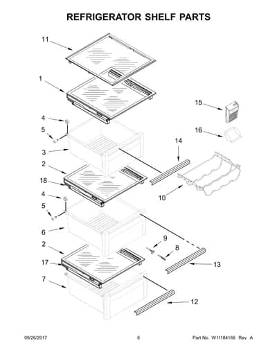 REFRIGERATOR SHELF PARTS