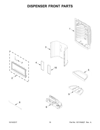 DISPENSER FRONT PARTS