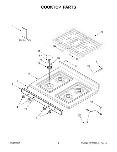 COOKTOP PARTS