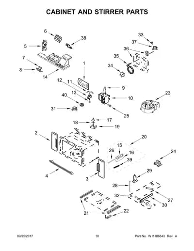 CABINET AND STIRRER PARTS